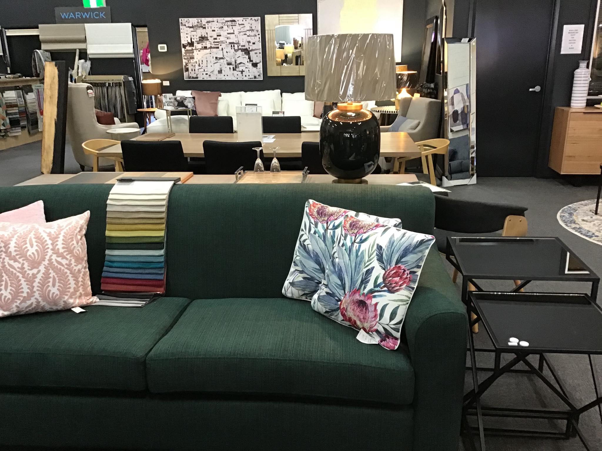 Green couche Decor Living for sale Summit Business Brokers